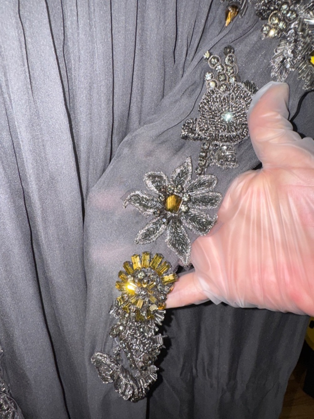 Authentic Alberta Ferretti Silk Beaded Maxi Dress Italy MSRP $4725 gala,goddess - Picture 13 of 17